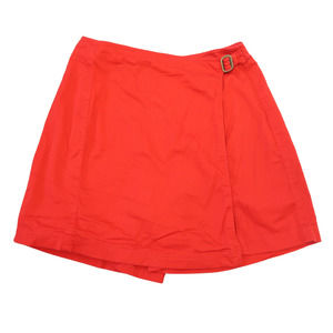 Vintage 90s Rafaella red wrap front mini skort 12